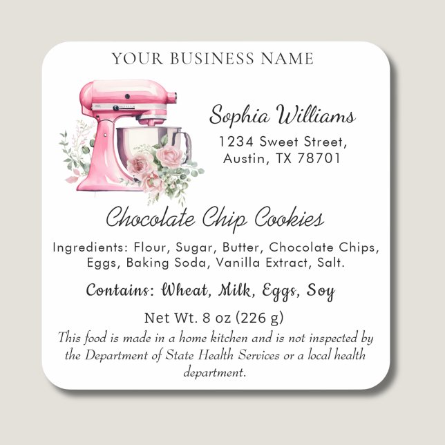 Texas Cottage Law Food label Sticker (Creator Uploaded)