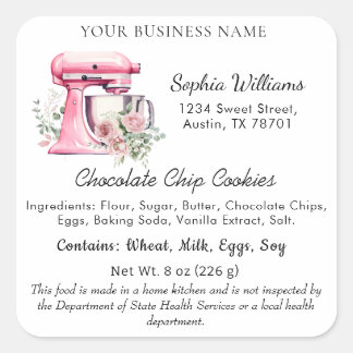 Texas Cottage Law Food label Sticker