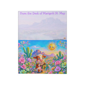 Texas Cow Pollinator Garden Notepad
