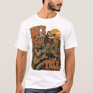 Texas Cowboy Country Music Guitar T-Shirt