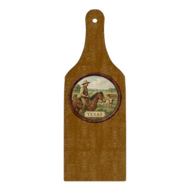 Texas Cowboy Cutting Board (Front)