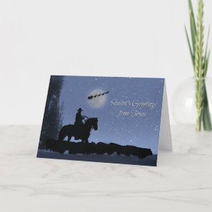 Texas Cowboy Holiday  Cards