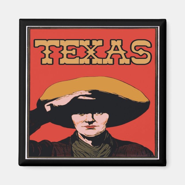 Texas Cowboy Magnet (Front)