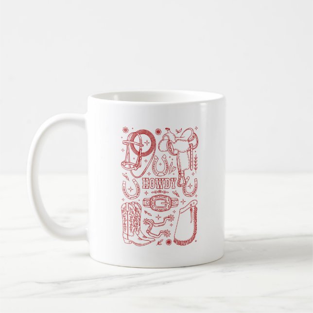 Texas Cowboy Pack Coffee Mug (Left)