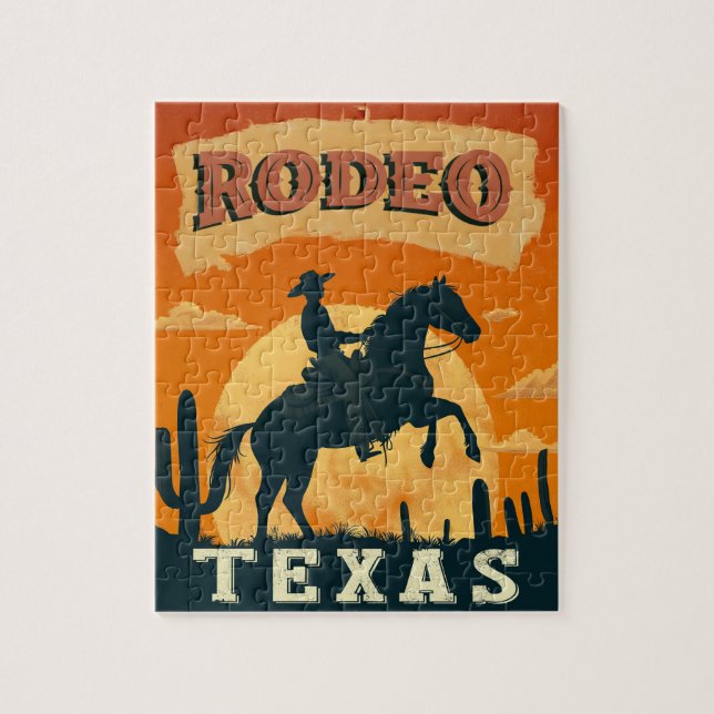 Texas Cowboy Rodeo Vintage  Jigsaw Puzzle (Vertical)