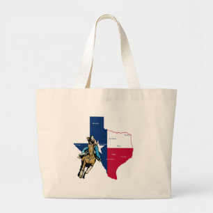 Texas Cowgirl Large Tote Bag