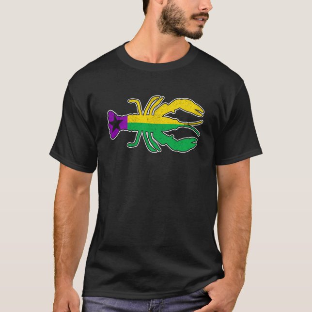 Texas Crawfish Flag Mardi Gras  Men Women Kid Boy  T-Shirt (Front)