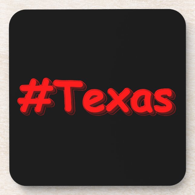 "#Texas " Cute Design. Buy Now Coaster (Front)