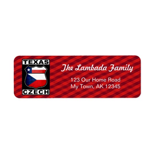 Texas Czech American Address Labels