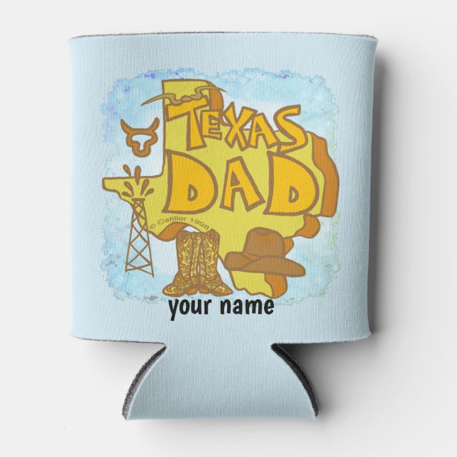 Texas Dad  Can Cooler (Front)