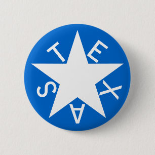 Texas De Zavala Flag Pen 6 Cm Round Badge