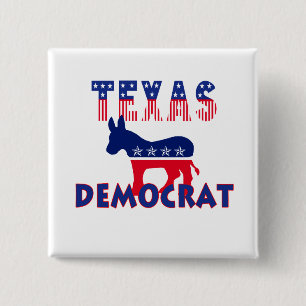 Texas Democrat 15 Cm Square Badge