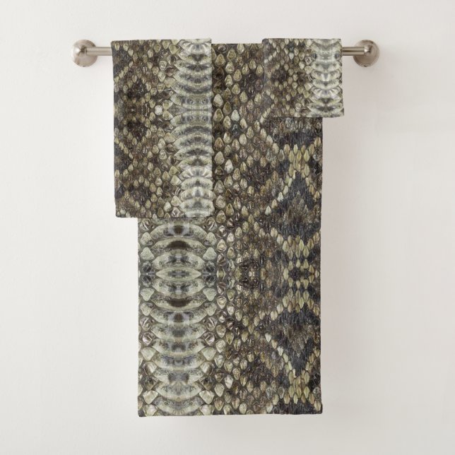 Texas Diamond Back Rattler Bath Towel Set (Insitu)