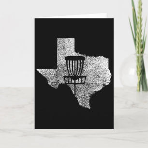 Texas Disc Golf State With Sket Distressed Graphic Card