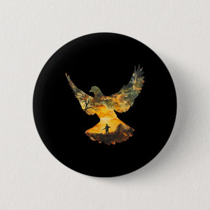 Texas Dove Hunting I Dove Hunter  6 Cm Round Badge