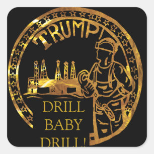 TEXAS DRILL BABY DRILL SQUARE STICKER