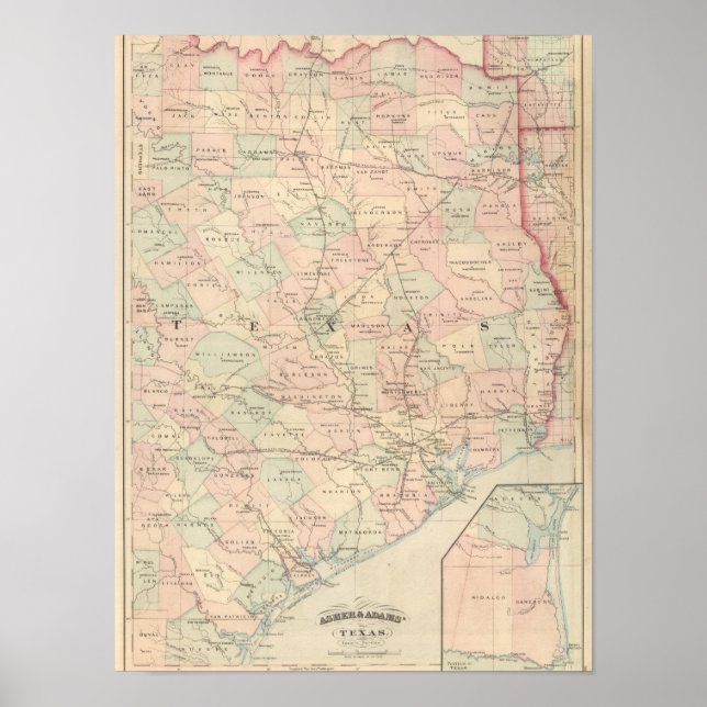 Texas, Eastern Portion Poster (Front)