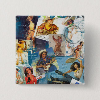 Texas Eclectic " Cowgirl Collection No. 2 15 Cm Square Badge
