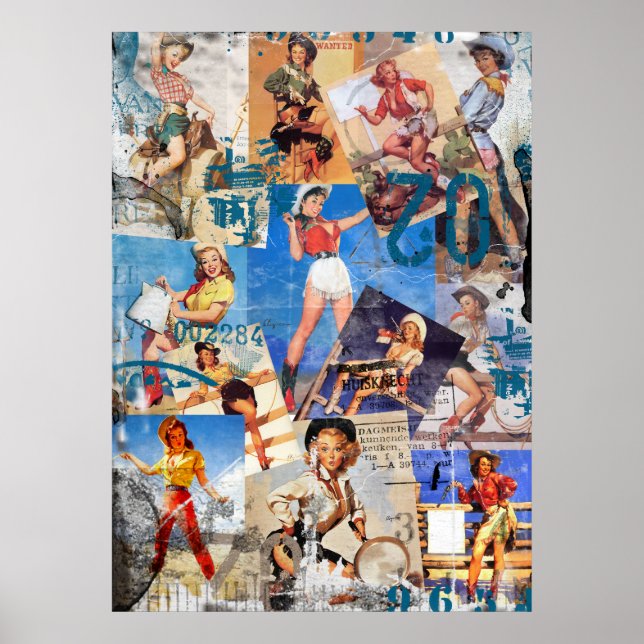 Texas Eclectic : Vintage Cowgirl Collection No. 1 Poster (Front)