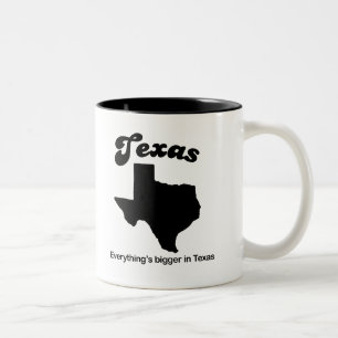 Texas - Everything is bigger Two-Tone Coffee Mug