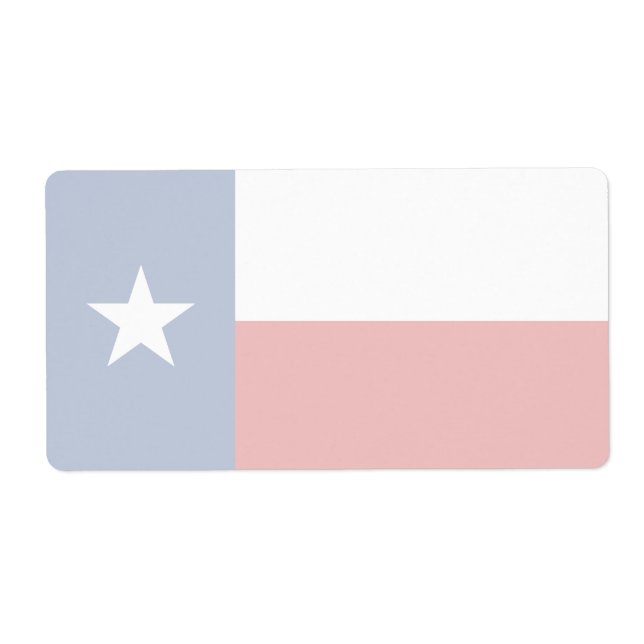 Texas Faint Flag Shipping Label (Front)