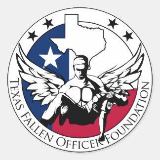 Texas Fallen Officer Foundation Classic Round Sticker