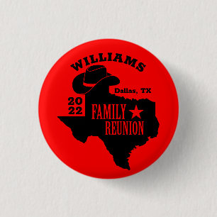 Texas Family Reunion 3 Cm Round Badge