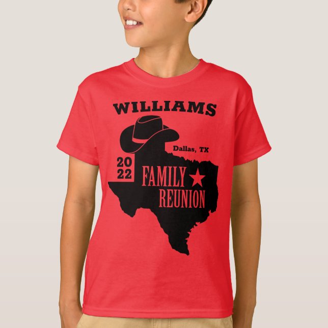 Texas Family Reunion Matching T-Shirt (Front)