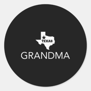 Texas Family State Of Tx Proud Grandma Texas Vacat Classic Round Sticker