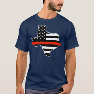 Texas Firefighter Fire Fighter US Flag Texan Firem T-Shirt