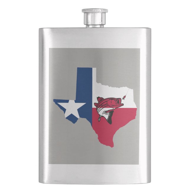 Texas Fishing Hip Flask (Front)