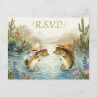 Texas Fishing Wedding R.S.V.P. response 
