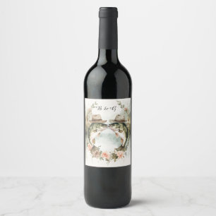 Texas Fishing Wedding  Wine Label