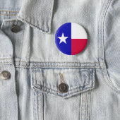 Texas Flag 6 Cm Round Badge (In Situ)