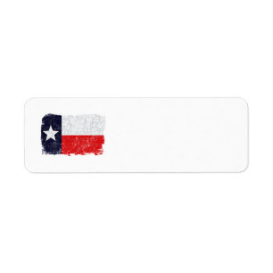 TEXAS FLAG AGED Address Label