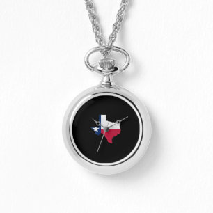 Texas flag and map watch
