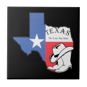 Texas: Flag and Silhouette of Texas, Tile