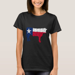 Texas Flag Bbq Beef Butcher Cuts Rbecue - Texan Bu T-Shirt