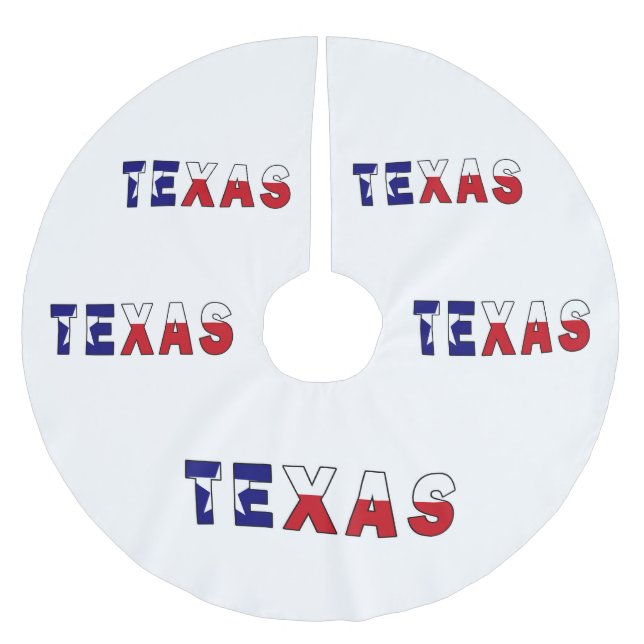 Texas Flag Brushed Polyester Tree Skirt (Front)