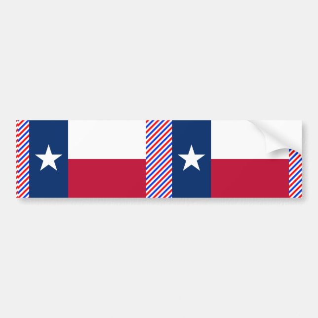 Texas Flag Bumper Sticker (Front)
