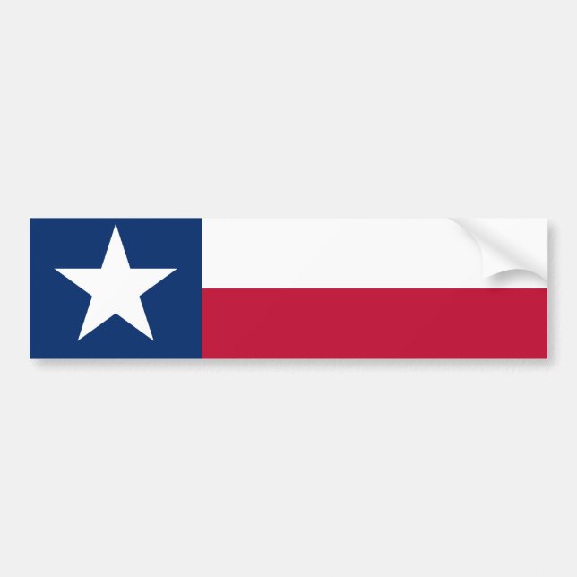 TEXAS flag Bumper Sticker (Front)