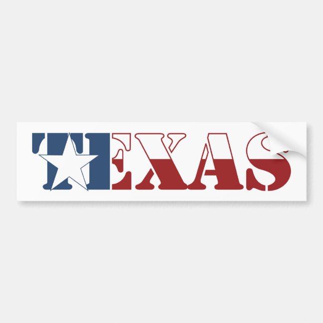 Texas flag bumper sticker (Front)