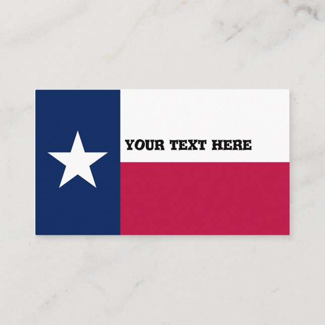 Texas Flag Business Card (Back)