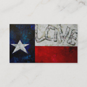 Texas flag business card