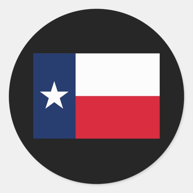 TEXAS FLAG CLASSIC ROUND STICKER (Front)