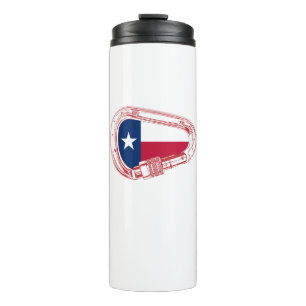 Texas Flag Climbing Carabiner Thermal Tumbler