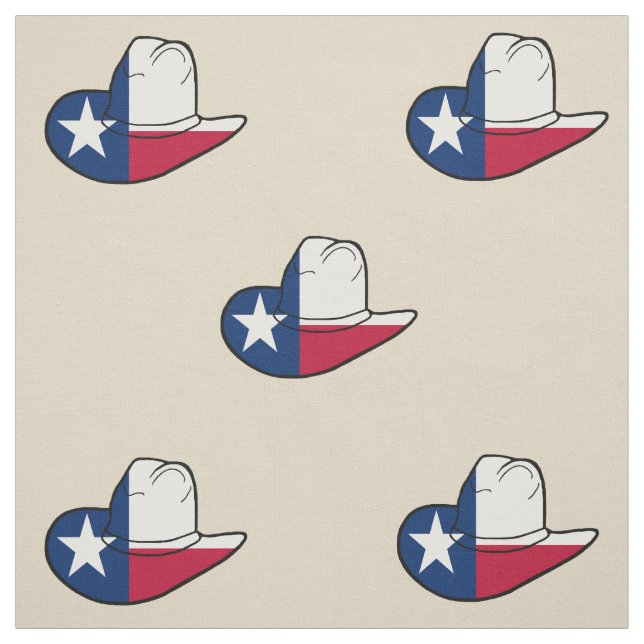 Texas Flag Cowboy Hat Fabric ANY COLOR (Swatch)