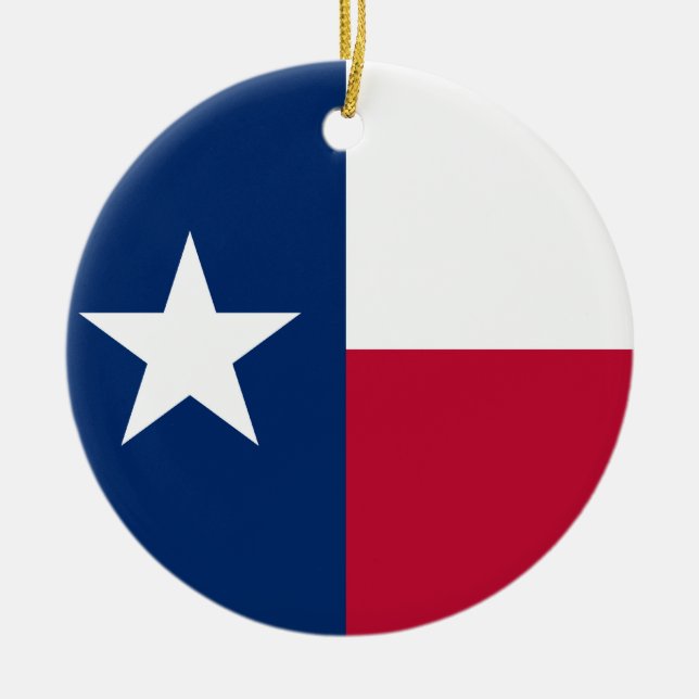 Texas flag custom Christmas tree ornament (Front)
