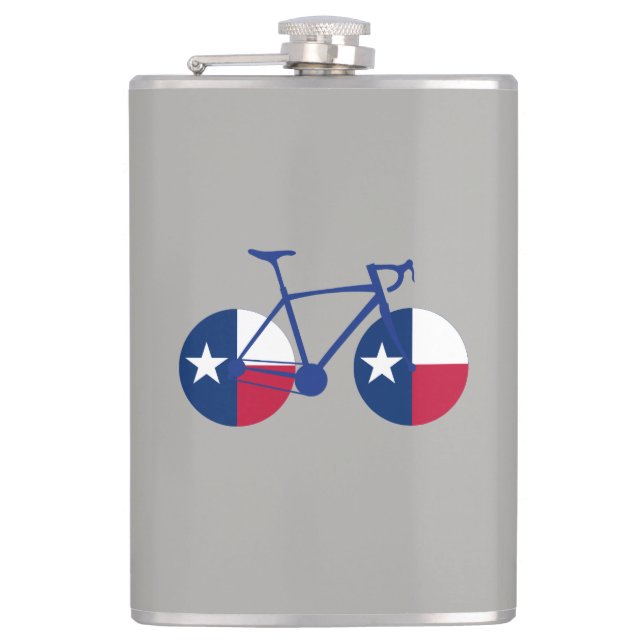 Texas Flag Cycling Hip Flask (Front)