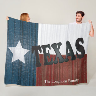 Texas Flag Design Fleece Blanket
